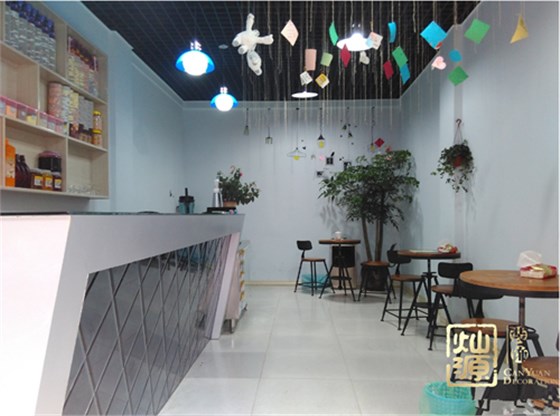 奶茶店装修设计效果图