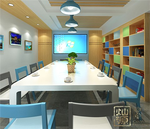 广西中信科技公司信息科技行业办公室装修施工案例--灿源装饰