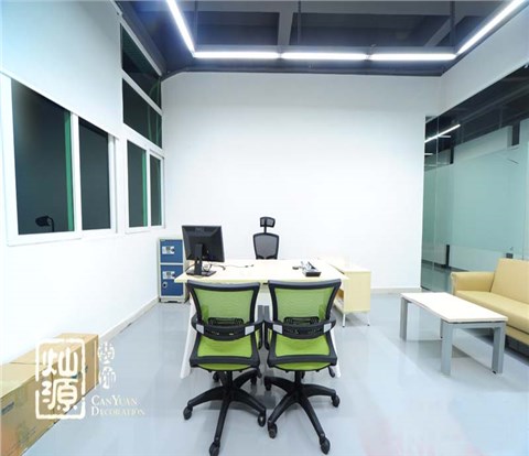 高新区企业总部厂房办公室设计装修案例-灿源装饰