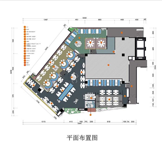 餐饮店设计平面布置图