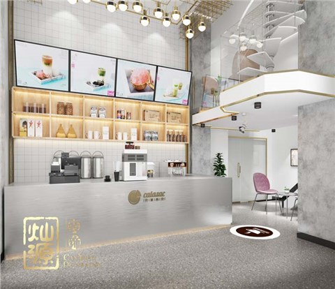 千杯饮咖啡厅设计装修案例-灿源装饰