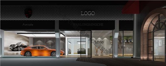 汽车展厅设计装修入口效果图