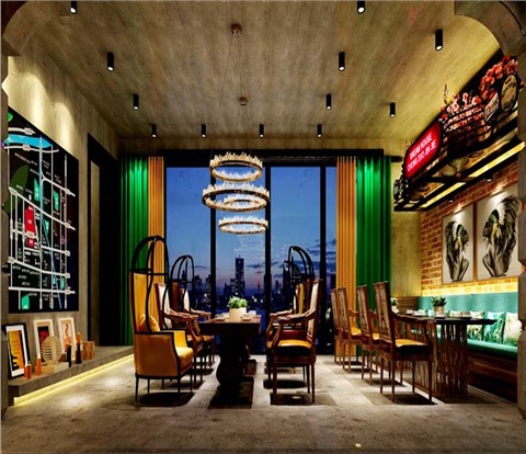 “暗夜里绽放的热情玫瑰”——神秘优雅的法式工业风南宁售楼部设计装修案例