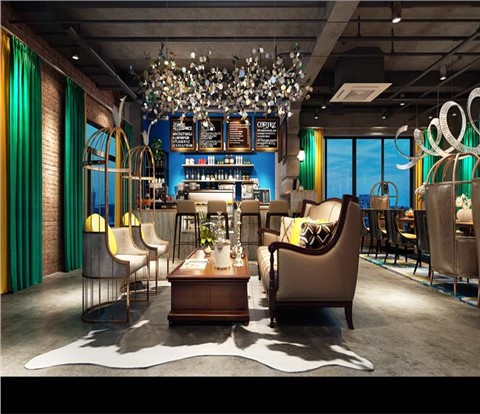 “暗夜里绽放的热情玫瑰”——神秘优雅的法式工业风南宁售楼部设计装修案例