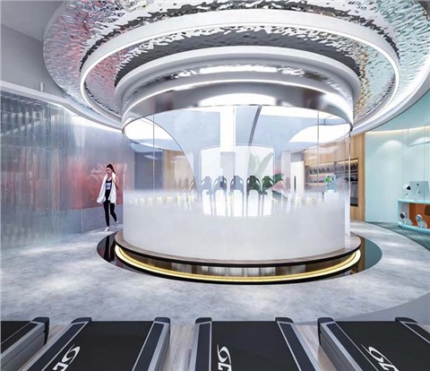 未来品质感560平健身房设计效果图案例赏析