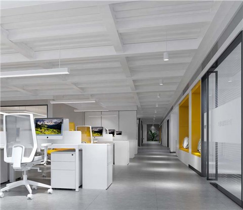 “1对1沟通定制，现代简约艺术设计”—南宁华景城建筑设计院办公楼装修设计案例-灿源装饰