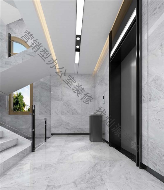 办公楼装修设计效果图之楼梯间