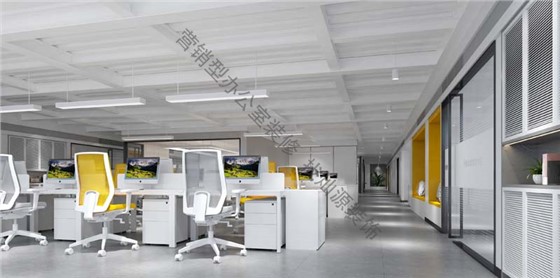 办公楼装修设计效果图之办公区域