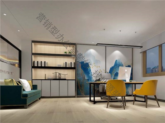 办公楼装修设计效果图之独立办公室