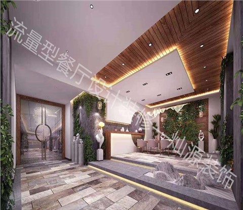 “为人气加分！原始美感+精算成本”——水泥工业风餐厅设计装修效果图-灿源装饰