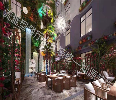 “为人气加分！原始美感+精算成本”——水泥工业风餐厅设计装修效果图-灿源装饰