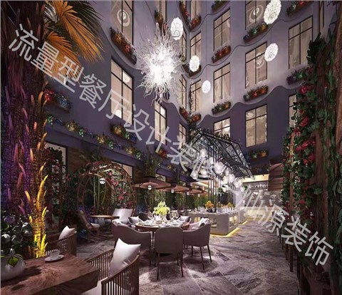 “为人气加分！原始美感+精算成本”——水泥工业风餐厅设计装修效果图-灿源装饰