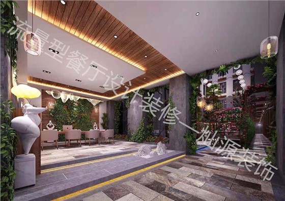 水泥工业风餐厅设计装修效果图&mdash;灿源装饰