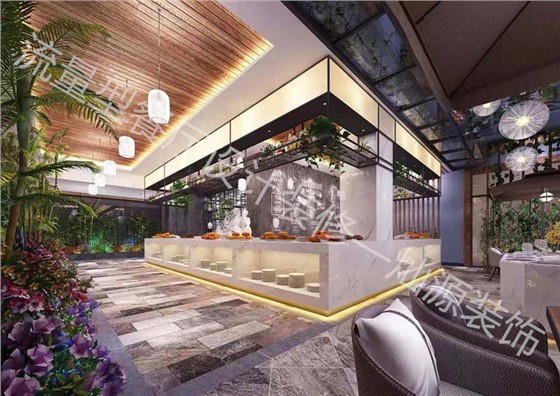 水泥工业风餐厅设计装修效果图&mdash;灿源装饰