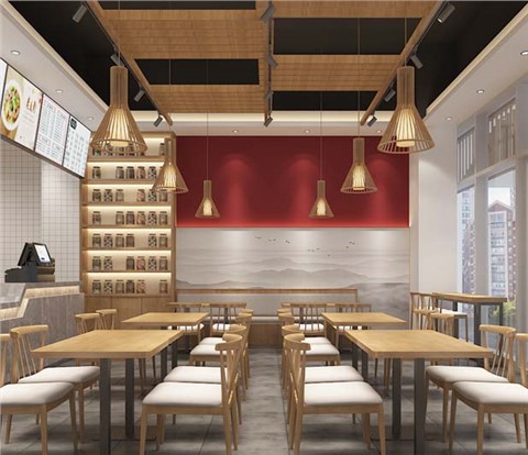 归千仓南宁养生粉店设计装修案例-灿源装饰
