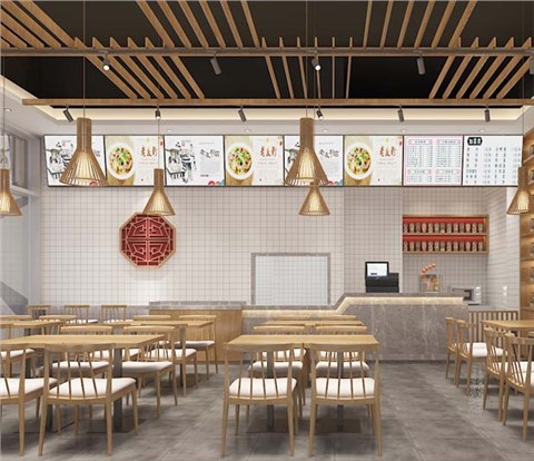 归千仓南宁养生粉店设计装修案例-灿源装饰